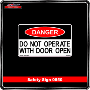 Danger 0850 PDS Do not operate with door open
