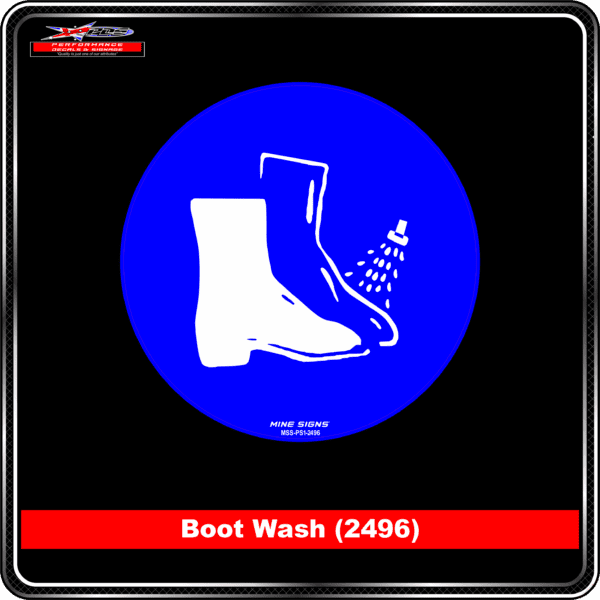 Boot Wash (Pictogram 2496) Product Background - Safety Signs - Boot Wash 2496