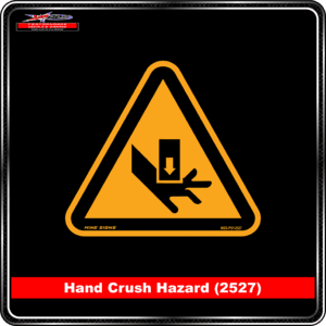 Product Background - Safety Signs - Hand Cruch Hazard 2527