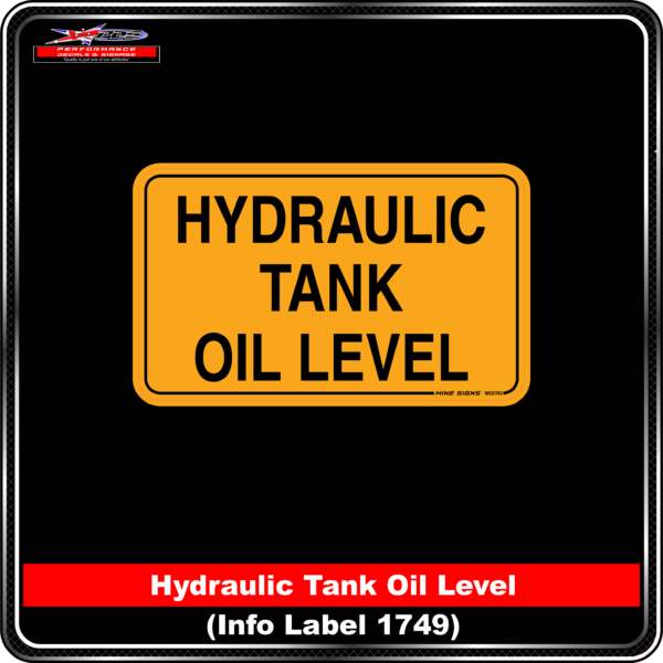 Hydraulic Tank Oil Level (Info Label 1749)