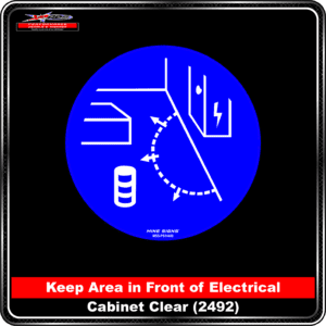 Keep area in front of Electrical Cabinet Clear (Pictogram 2492)