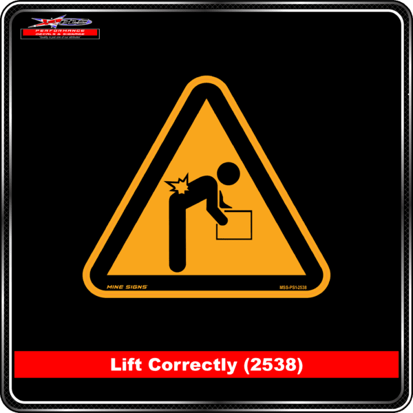 Lift Correctly (Pictogram 2538)