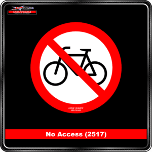 Product Background - Safety Signs - No Bicycles 2516