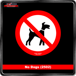 No Dogs (Pictogram 2502) Product Background - Safety Signs - No Dogs 2502