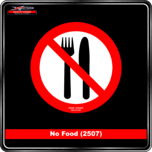 Product Background - Safety Signs - No Food 2507