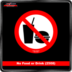Product Background - Safety Signs - No Food Or Drink 2508
