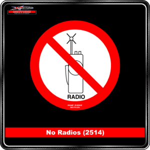 Product Background - Safety Signs - No Radios 2514