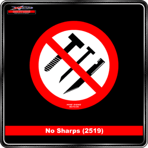 Product Background - Safety Signs - No Sharps 2519