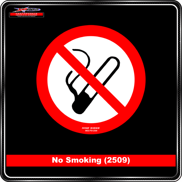 No Smoking (Pictogram 2509) Product Background - Safety Signs - No Smoking 2509_