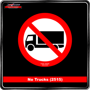 Product Background - Safety Signs - No Trucks 2515