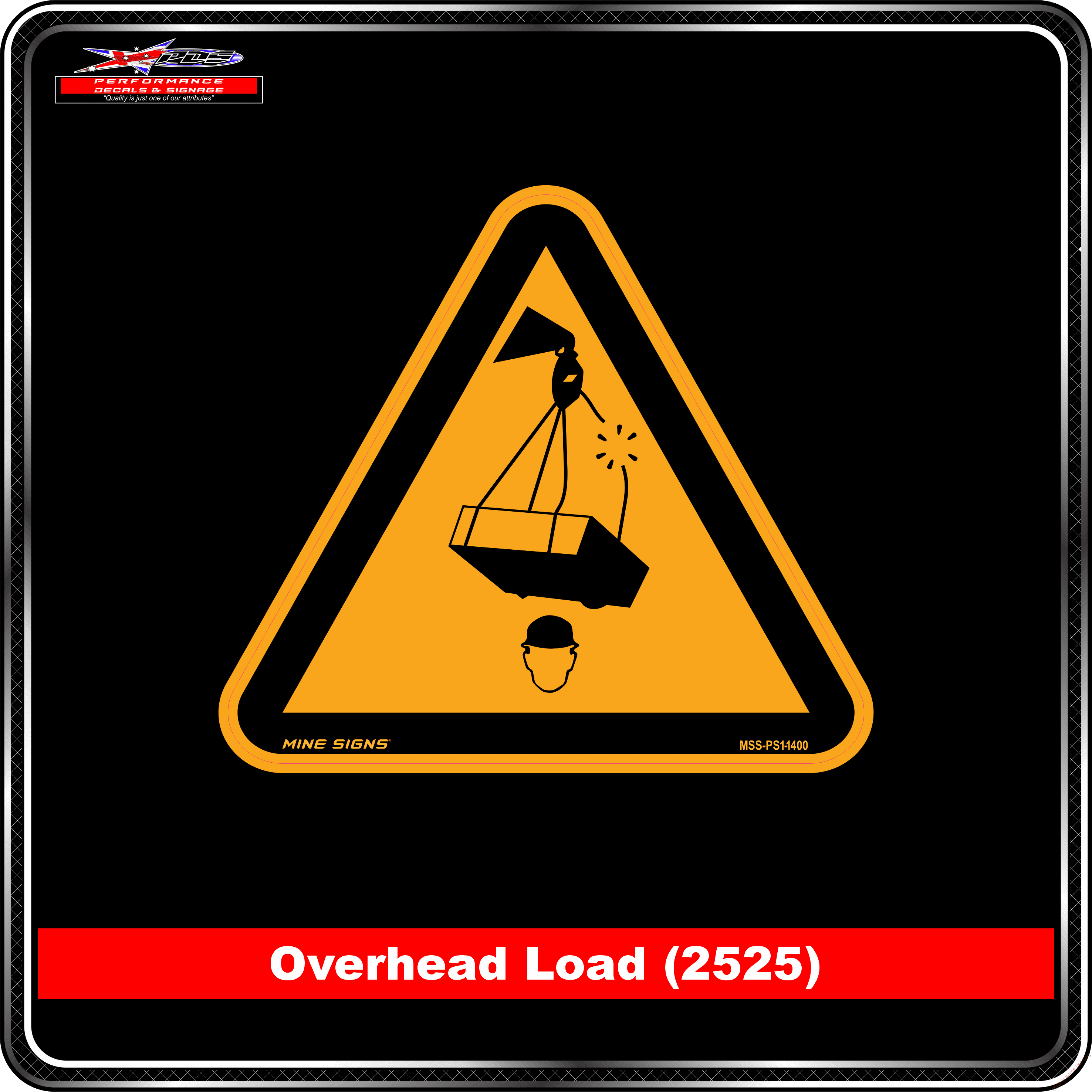 Product Background - Safety Signs - Overhead Load 2525
