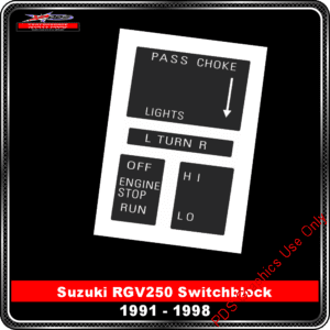 Suzuki RGV 250 Switchblock Labels (1991 - 1998)
