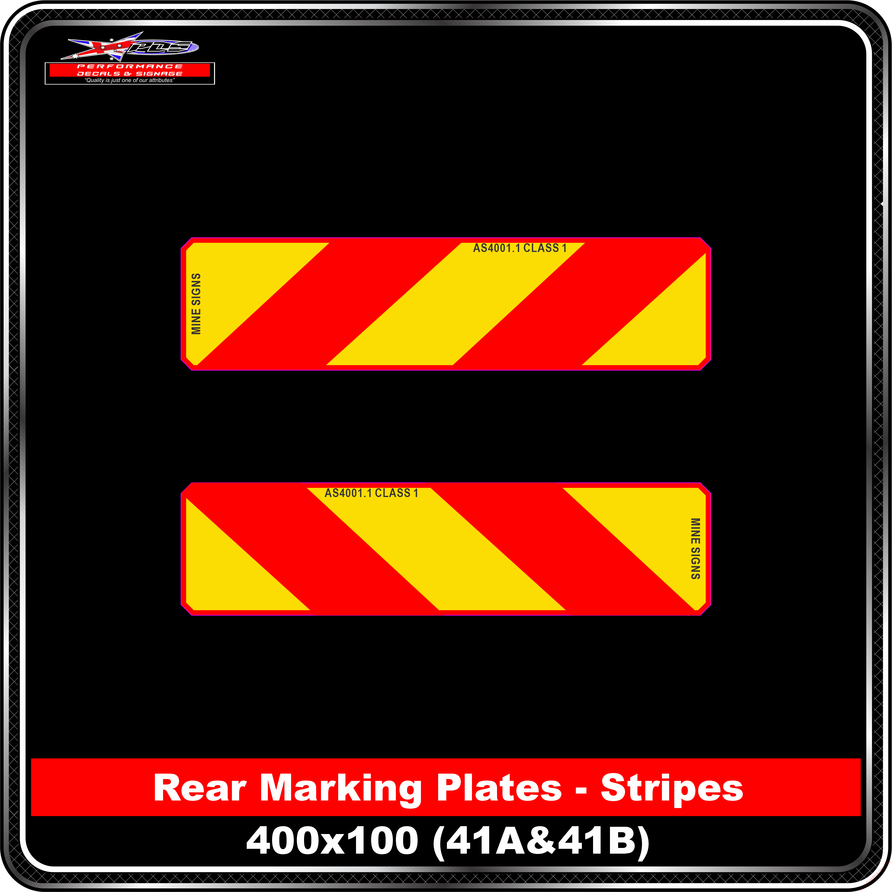Rear Marking Plates - Stripes 41a and 41b