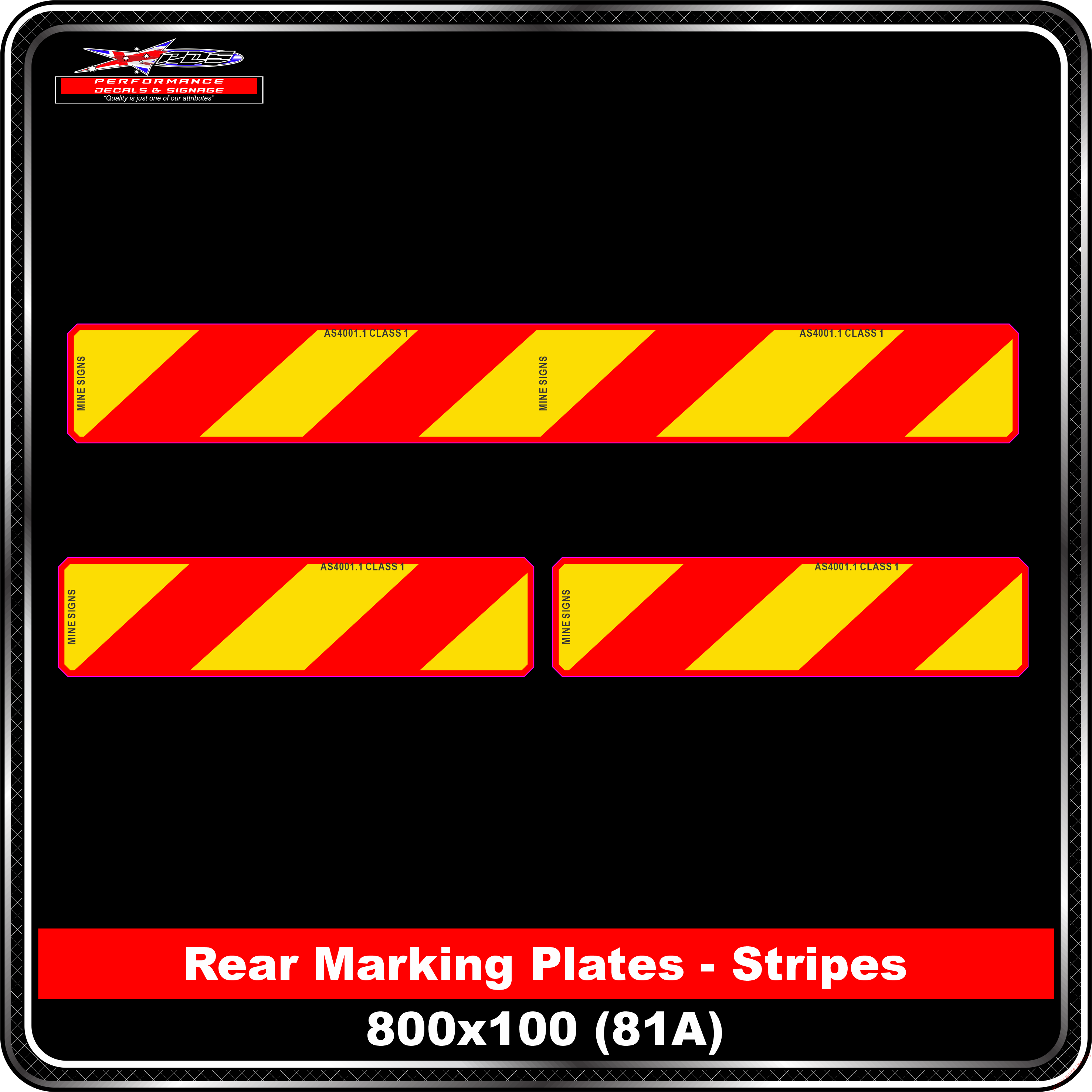 Rear Marking Plates - Stripes 81a