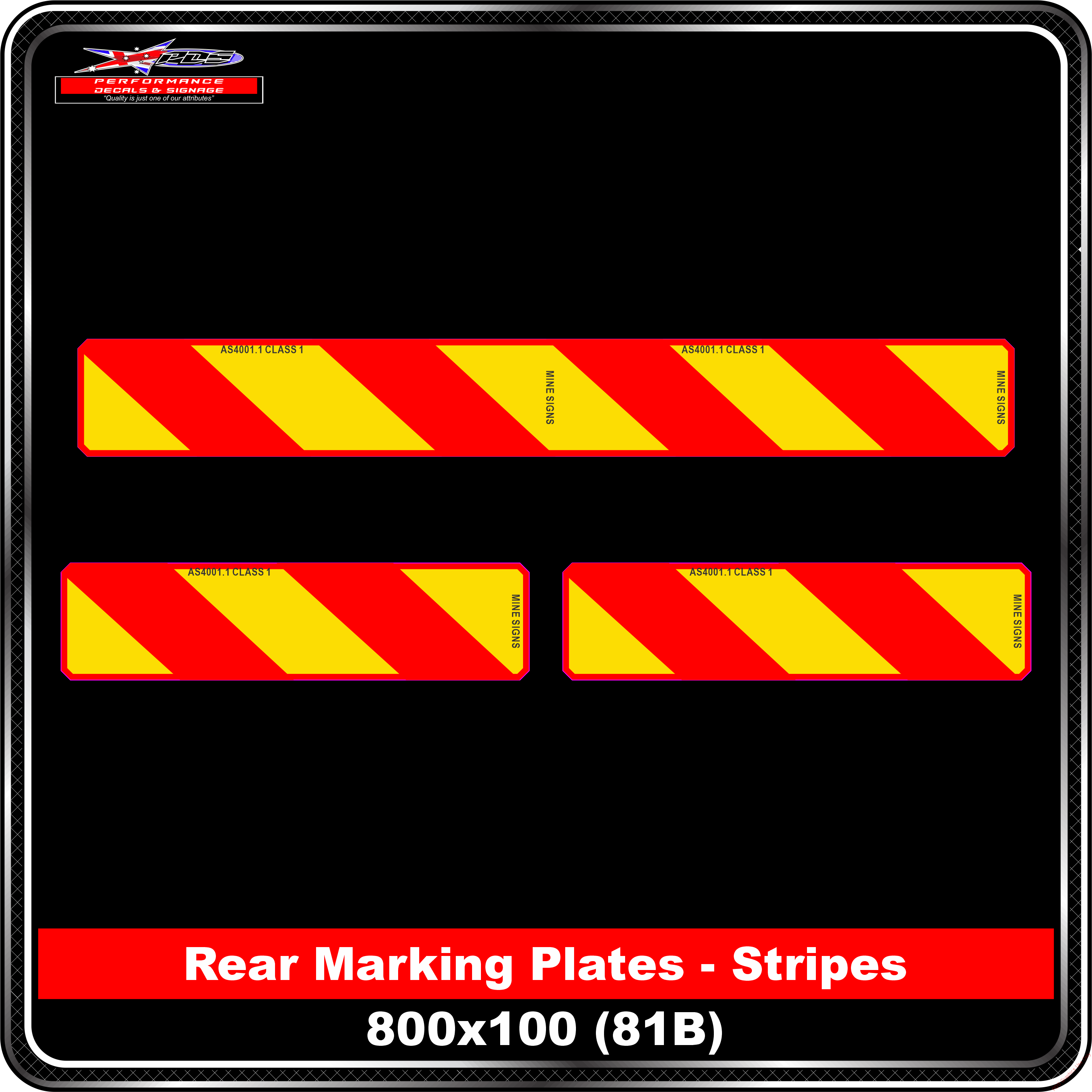 Rear Marking Plates - Stripes 81b