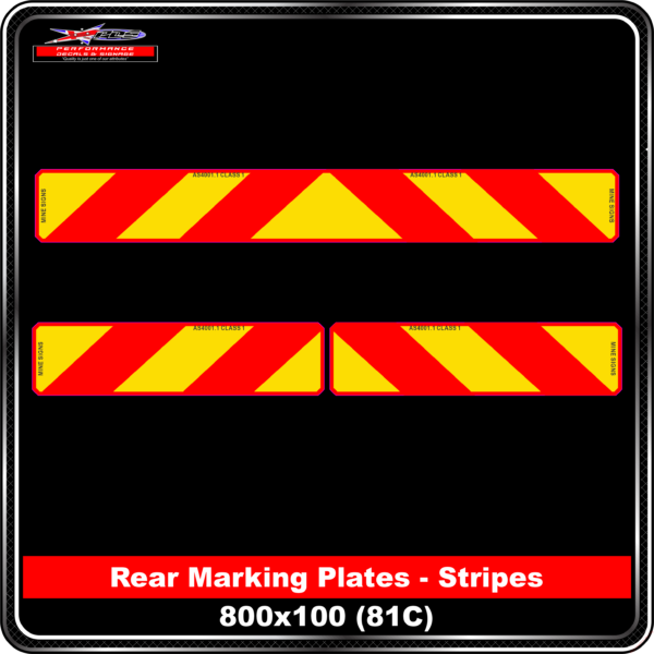 Rear Marking Plates - Stripes 81c