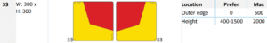 Truck Rear Marking Plates - CAT 33 - 300x300 - Red Symbol and Yellow Background