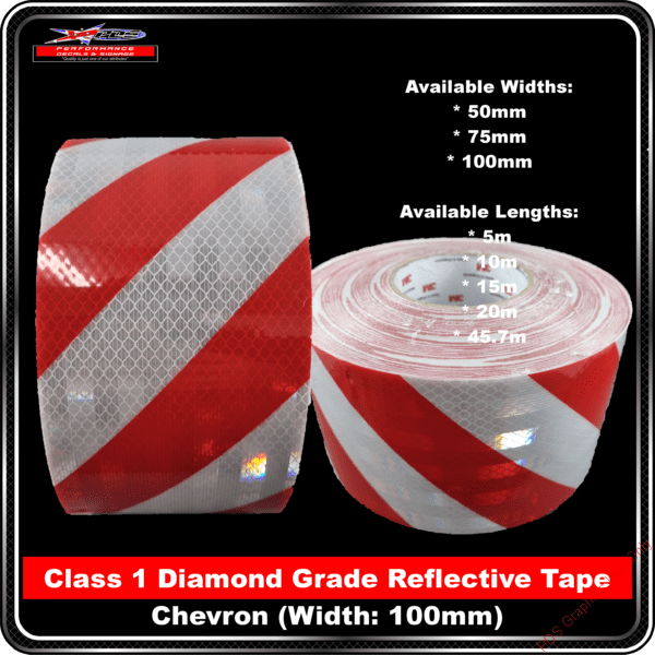 Product Backgrounds - Tape - 3M FYG Tape Red White Chevron Right 100