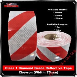 3M Red/White Class 1 Chevron Reflective Tape Product Backgrounds - Tape - 3M FYG Tape Red White Chevron Right 75
