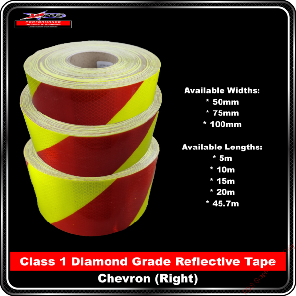 3M Yellow/Red Class1 Chevron Reflective Tape