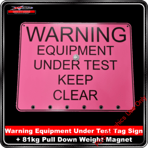 Product Background Warning Equip Tag Test Sign