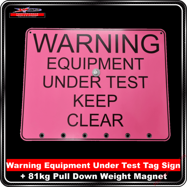 Product Background Warning Equip Tag Test Sign