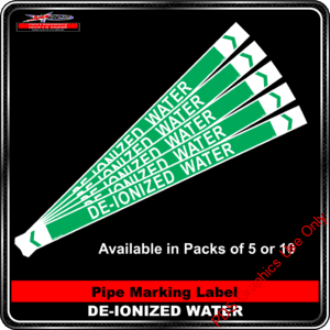 Pipe Markers - De-ionized Water