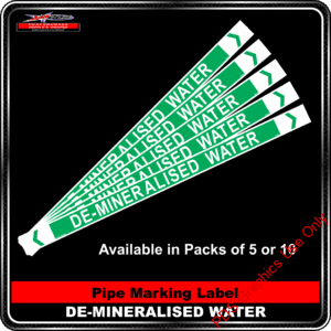 Pipe Markers - De-mineralised Water