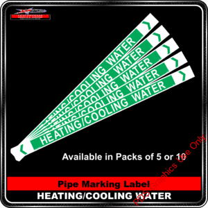 Pipe Markers - Heating Cooling Water