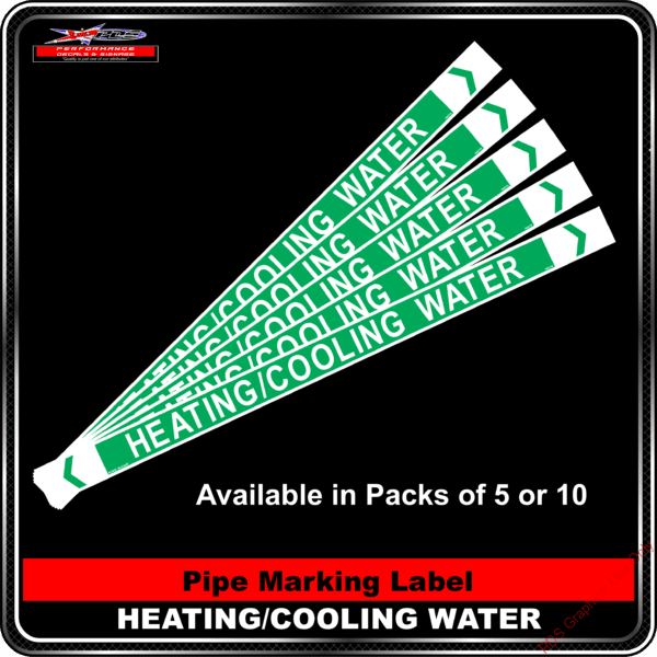 Pipe Markers - Heating Cooling Water