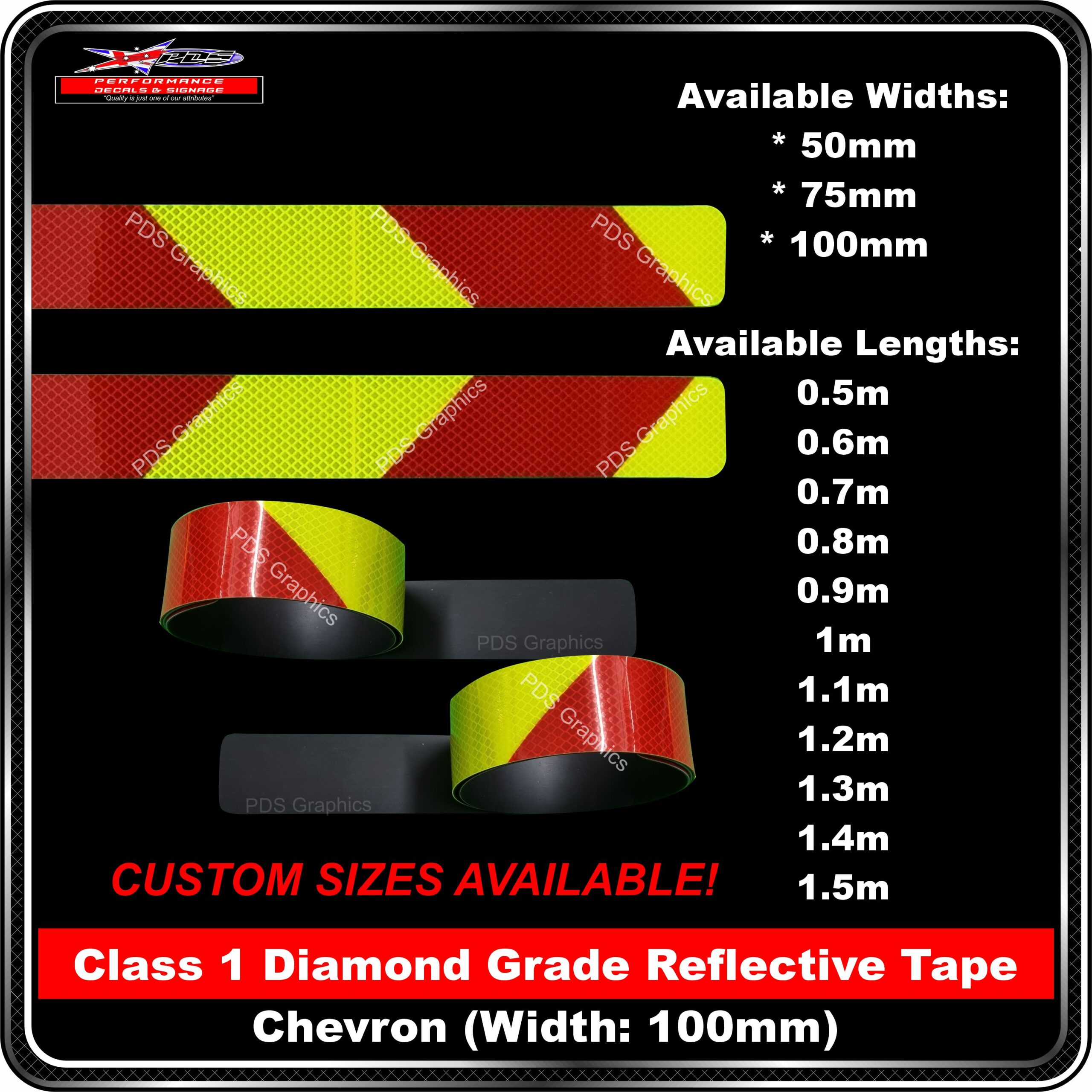3M Diamond Grade C1 FYG/Red Hazard/Chevron Magnetic Stripes (Series)