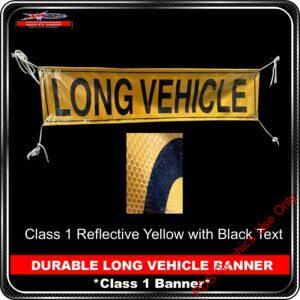 DURABLE LONG VEHICLE ROAD TRAIN BANNER With 4 Eyelets & Rope Class 1 banner PDS