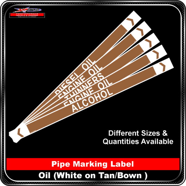 Oil - Tan Brown Pipe Markers PDS_