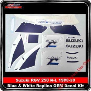 Suzuki RGV 250 K-L 1988-90 - Blue and White Replica Decals Full Kit