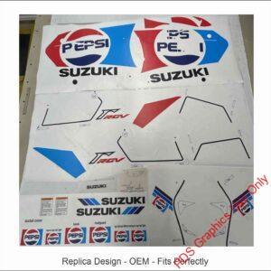 Suzuki RGV 250 K-L 1988 1990 Pepsi Replica Kit With Rego Marks 2