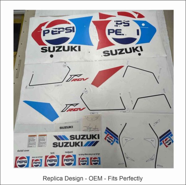 Suzuki RGV 250 K-L 1988 1990 Pepsi Replica Kit With Rego Marks 2