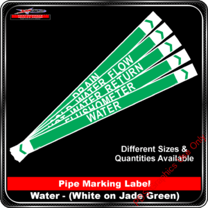 Water - Green Pipe Markers - PDS