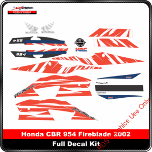 Honda CBR 954 Fireblade 2002 - Full Decal Kit - Image 1_