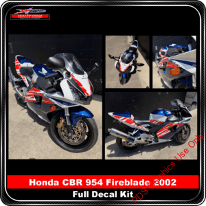 Honda CBR 954 Fireblade 2002 - Full Decal Kit_