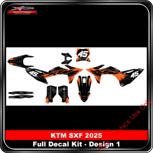 KTM SXF 2025 Full Decal Kit Design 1